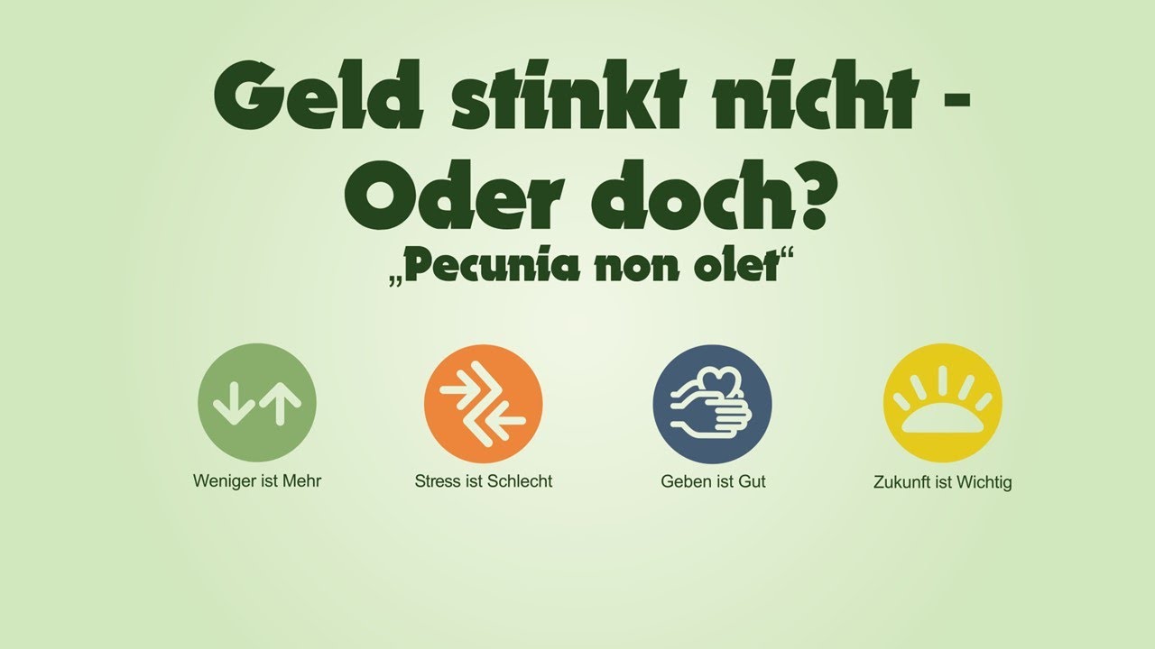 Geld stinkt nicht – oder doch? Geben ist gut