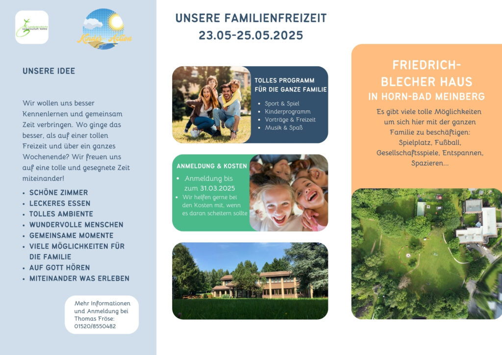 Flyer zur Familienfreizeit 2025