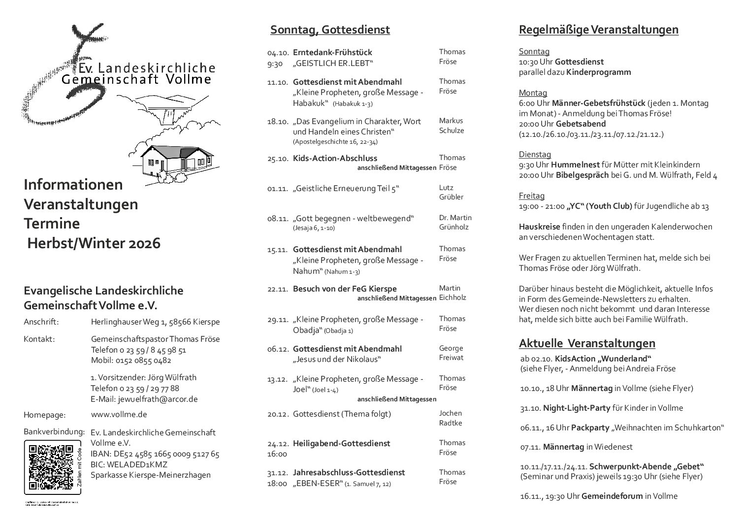 Der Programmflyer für das 4. Quartal ist da